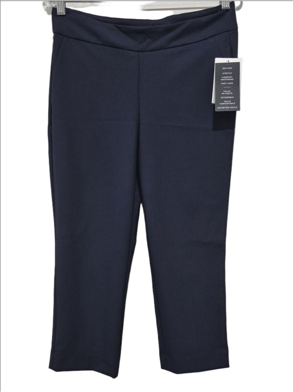 Sung by Alfred Navy Pull-On Cropped Dress Pants - Size 4